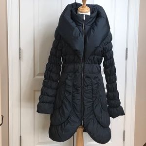 Black winter puffy coat